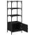 Bibliotecă cu 3 niveluri, negru, 41x30x109,5 cm, lemn prelucrat GartenMobel Dekor