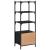 Bibliotecă cu 3 niveluri, negru, 41x30x109,5 cm, lemn prelucrat GartenMobel Dekor