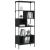 Bibliotecă cu 5 niveluri, negru, 76x33x188,5 cm, lemn prelucrat GartenMobel Dekor