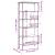 Bibliotecă cu 5 niveluri, negru, 76x33x188,5 cm, lemn prelucrat GartenMobel Dekor