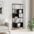 Bibliotecă cu 5 niveluri, negru, 76x33x188,5 cm, lemn prelucrat GartenMobel Dekor