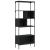 Bibliotecă cu 5 niveluri, negru, 76x33x188,5 cm, lemn prelucrat GartenMobel Dekor