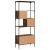 Bibliotecă cu 5 niveluri, stejar fumuriu, 76x33x188,5 cm, lemn GartenMobel Dekor