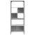 Bibliotecă cu 5 niveluri gri sonoma 76x33x188,5cm lemn compozit GartenMobel Dekor