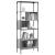 Bibliotecă cu 5 niveluri gri sonoma 76x33x188,5cm lemn compozit GartenMobel Dekor
