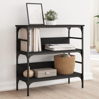 Masă consolă, negru, 75x32x75 cm, lemn prelucrat GartenMobel Dekor