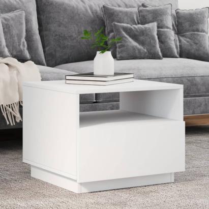 Măsuță de cafea cu lumini LED, alb, 50x49x40 cm GartenMobel Dekor