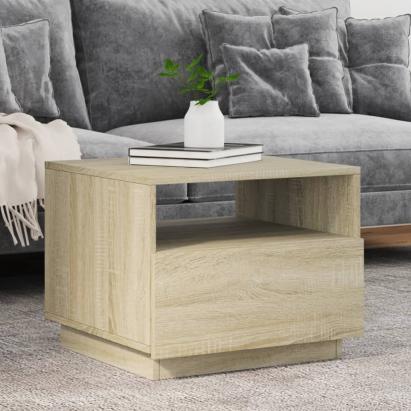 Măsuță de cafea cu lumini LED, stejar sonoma, 50x49x40 cm GartenMobel Dekor