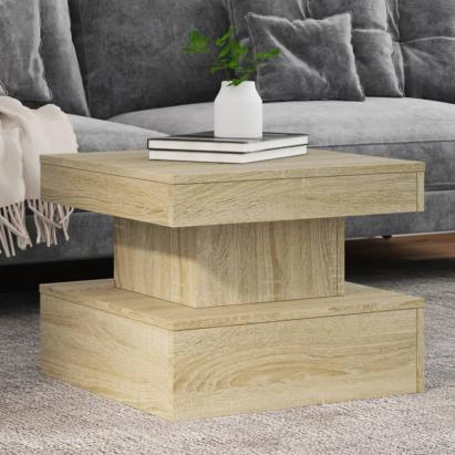 Măsuță de cafea cu lumini LED, stejar sonoma, 50x50x40 cm GartenMobel Dekor