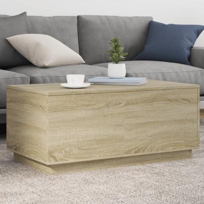 Măsuță de cafea cu lumini LED, stejar sonoma, 90x50x40 cm GartenMobel Dekor