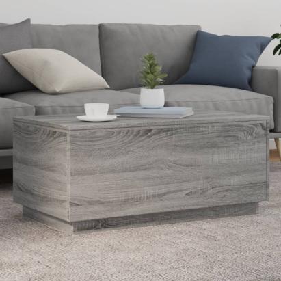 Măsuță de cafea cu lumini LED, gri sonoma, 90x50x40 cm GartenMobel Dekor