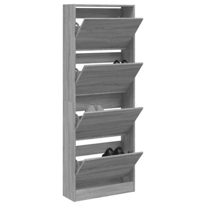 Pantofar, gri sonoma, 60x21x163,5 cm, lemn prelucrat GartenMobel Dekor