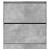 Pantofar, gri beton, 80x21x87,5 cm, lemn prelucrat GartenMobel Dekor
