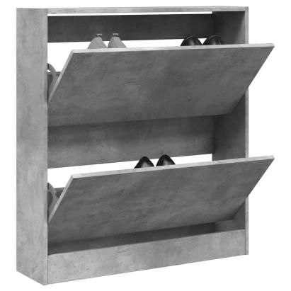 Pantofar, gri beton, 80x21x87,5 cm, lemn prelucrat GartenMobel Dekor