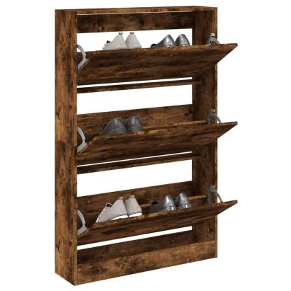 Pantofar, stejar fumuriu, 80x21x125,5 cm, lemn compozit GartenMobel Dekor