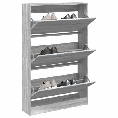 Pantofar, gri sonoma, 80x21x125,5 cm, lemn prelucrat GartenMobel Dekor
