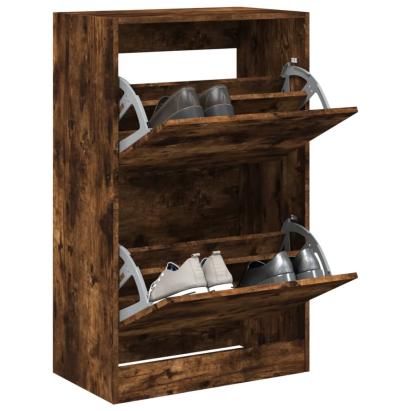 Pantofar, stejar fumuriu, 60x34x96,5 cm, lemn compozit GartenMobel Dekor