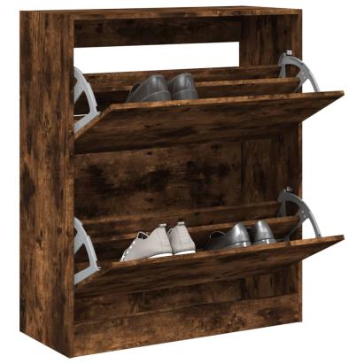 Pantofar, stejar fumuriu, 80x34x96,5 cm, lemn compozit GartenMobel Dekor