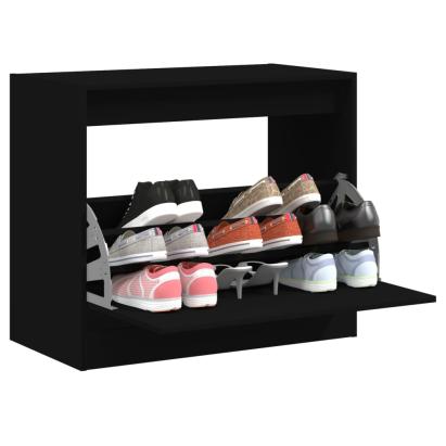 Pantofar, negru, 80x42x69 cm, lemn prelucrat GartenMobel Dekor