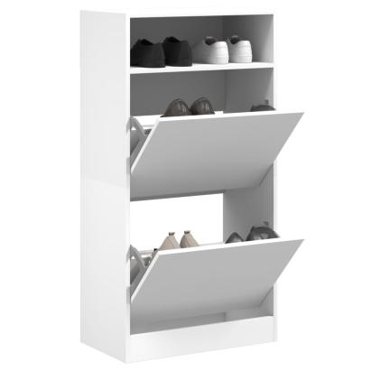 Pantofar, alb, 60x34x116 cm, lemn compozit GartenMobel Dekor