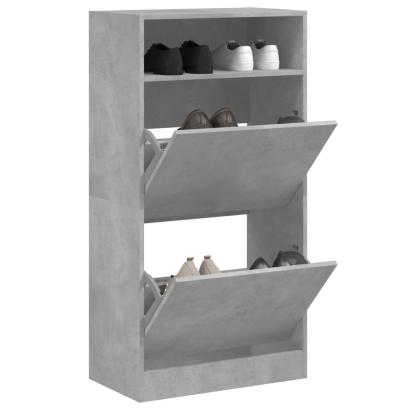 Pantofar, gri beton, 60x34x116 cm, lemn compozit GartenMobel Dekor