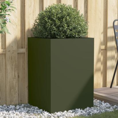 Jardinieră, verde măsliniu, 52x48x75 cm, oțel laminat la rece GartenMobel Dekor