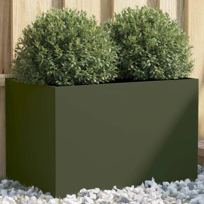 Jardinieră, verde măsliniu, 62x40x39 cm, oțel laminat la rece GartenMobel Dekor