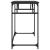 Birou negru 100x45x76cm lemn compozit/oțel vopsit electrostatic GartenMobel Dekor