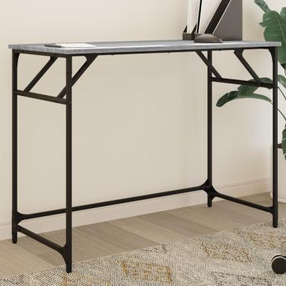 Birou gri sonoma 100x45x76 cm lemn/oțel vopsit electrostatic GartenMobel Dekor