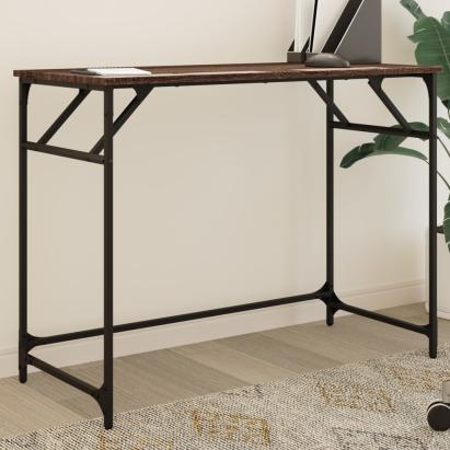 Birou stejar maro 100x45x76 cm lemn/oțel vopsit electrostatic GartenMobel Dekor