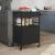 Cărucior de bucătărie, negru, 56x43x89,5 cm, lemn prelucrat GartenMobel Dekor
