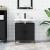 Dulap pentru chiuvetă baie, negru, 60x30x60 cm, lemn prelucrat GartenMobel Dekor