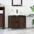 Dulap chiuvetă de baie, stejar maro, 80x30x60 cm lemn prelucrat GartenMobel Dekor