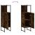 Dulap de baie, stejar afumat, 33x33x120,5 cm, lemn prelucrat GartenMobel Dekor