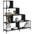 Bibliotecă cu 4 niveluri negru 139x33,5x149 cm lemn GartenMobel Dekor