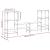 Dulap TV, stejar fumuriu, 206,5x28,5x95 cm, lemn prelucrat GartenMobel Dekor