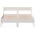 Cadru de pat cu tăblie, alb, 160x200 cm, lemn masiv de pin GartenMobel Dekor