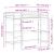Cadru pat supraetajat cu birou, alb, 90x190 cm, lemn masiv pin GartenMobel Dekor