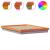 Cadru de pat cu LED, maro ceruit, 160x200 cm, lemn masiv de pin GartenMobel Dekor