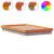 Cadru de pat cu LED, maro ceruit, 140x190 cm, lemn masiv de pin GartenMobel Dekor