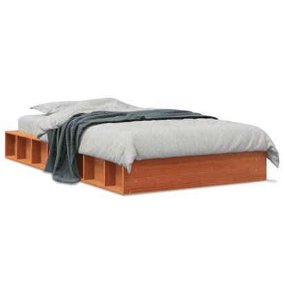 Cadru de pat, maro ceruit, 90x200 cm, lemn masiv de pin GartenMobel Dekor