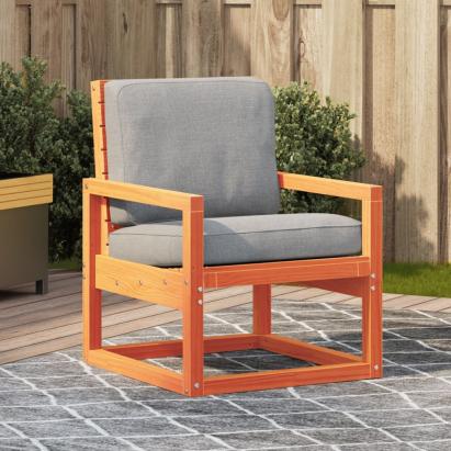 Scaun de grădină, maro ceruit, 57,5x63x76 cm, lemn masiv de pin GartenMobel Dekor