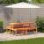 Masă de picnic, maro ceruit, 160x134x75 cm, lemn masiv de pin GartenMobel Dekor