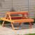 Masă de picnic, maro ceruit, 105x134x75 cm, lemn masiv de pin GartenMobel Dekor