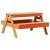 Masă de picnic pentru copii, maro, 88x97x52 cm, lemn masiv pin GartenMobel Dekor