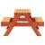 Masă de picnic pentru copii, maro, 88x97x52 cm, lemn masiv pin GartenMobel Dekor