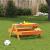 Masă de picnic pentru copii, maro, 88x97x52 cm, lemn masiv pin GartenMobel Dekor