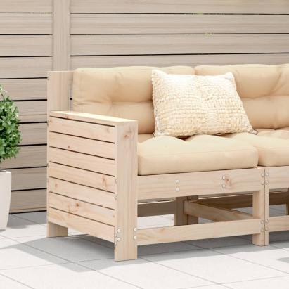Canapea grădină cotieră cu perne, lemn masiv de pin GartenMobel Dekor