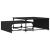 Mese suprapuse de cafea, 2 buc., negru, lemn prelucrat/metal GartenMobel Dekor