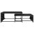 Mese suprapuse de cafea, 2 buc., negru, lemn prelucrat/metal GartenMobel Dekor